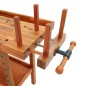 vidaXL Werkbank mit Schubladen Schraubstöcken 124x52x83 cm Akazienholz vidaXL Werkbank mit Schubladen Schraubstöcken 124x52x83 cm Akazienholz