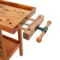 vidaXL Werkbank mit Schubladen Schraubstöcken 124x52x83 cm Akazienholz vidaXL Werkbank mit Schubladen Schraubstöcken 124x52x83 cm Akazienholz