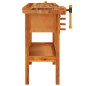 vidaXL Werkbank mit Schubladen Schraubstöcken 124x52x83 cm Akazienholz vidaXL Werkbank mit Schubladen Schraubstöcken 124x52x83 cm Akazienholz
