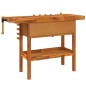 vidaXL Werkbank mit Schubladen Schraubstöcken 124x52x83 cm Akazienholz vidaXL Werkbank mit Schubladen Schraubstöcken 124x52x83 cm Akazienholz