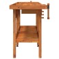 vidaXL Werkbank mit Schubladen Schraubstöcken 162x62x83 cm Akazienholz vidaXL Werkbank mit Schubladen Schraubstöcken 162x62x83 cm Akazienholz
