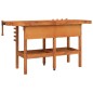 vidaXL Werkbank mit Schubladen Schraubstöcken 162x62x83 cm Akazienholz vidaXL Werkbank mit Schubladen Schraubstöcken 162x62x83 cm Akazienholz