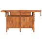 vidaXL Werkbank mit Schubladen Schraubstöcken 162x62x83 cm Akazienholz vidaXL Werkbank mit Schubladen Schraubstöcken 162x62x83 cm Akazienholz