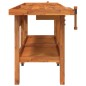 vidaXL Werkbank mit Schubladen Schraubstöcken 192x62x83 cm Akazienholz vidaXL Werkbank mit Schubladen Schraubstöcken 192x62x83 cm Akazienholz