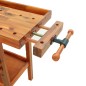 vidaXL Werkbank mit Schubladen Schraubstöcken 192x62x83 cm Akazienholz vidaXL Werkbank mit Schubladen Schraubstöcken 192x62x83 cm Akazienholz