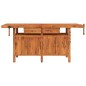vidaXL Werkbank mit Schubladen Schraubstöcken 192x62x83 cm Akazienholz vidaXL Werkbank mit Schubladen Schraubstöcken 192x62x83 cm Akazienholz