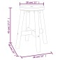 vidaXL Hocker Braun 38x38x45 cm Rund Massivholz Akazie vidaXL Hocker Braun 38x38x45 cm Rund Massivholz Akazie