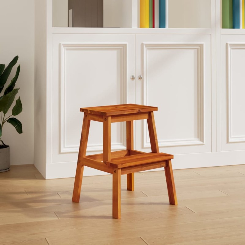 vidaXL Tritthocker mit 2 Stufen 40x38x50 cm Massivholz Akazie vidaXL Tritthocker mit 2 Stufen 40x38x50 cm Massivholz Akazie