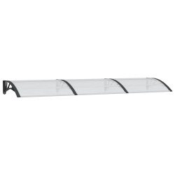 vidaXL Türvordach Schwarz und Transparent 300x80 cm Polycarbonat