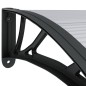 vidaXL Türvordach Schwarz und Transparent 300x80 cm Polycarbonat vidaXL Türvordach Schwarz und Transparent 300x80 cm Polycarbonat