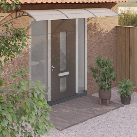 vidaXL Türvordach Grau 300x80 cm Polycarbonat