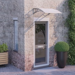 vidaXL Türvordach Grau und Transparent 80x75 cm Polycarbonat