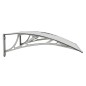 vidaXL Türvordach Grau und Transparent 80x75 cm Polycarbonat vidaXL Türvordach Grau und Transparent 80x75 cm Polycarbonat