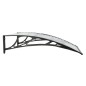 vidaXL Türvordach Schwarz und Transparent 100x80 cm Polycarbonat vidaXL Türvordach Schwarz und Transparent 100x80 cm Polycarbonat