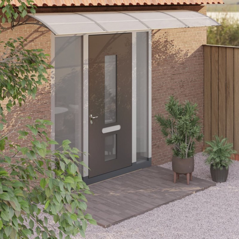 vidaXL Türvordach Grau 350x100 cm Polycarbonat vidaXL Türvordach Grau 350x100 cm Polycarbonat