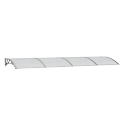 vidaXL Türvordach Grau 350x100 cm Polycarbonat