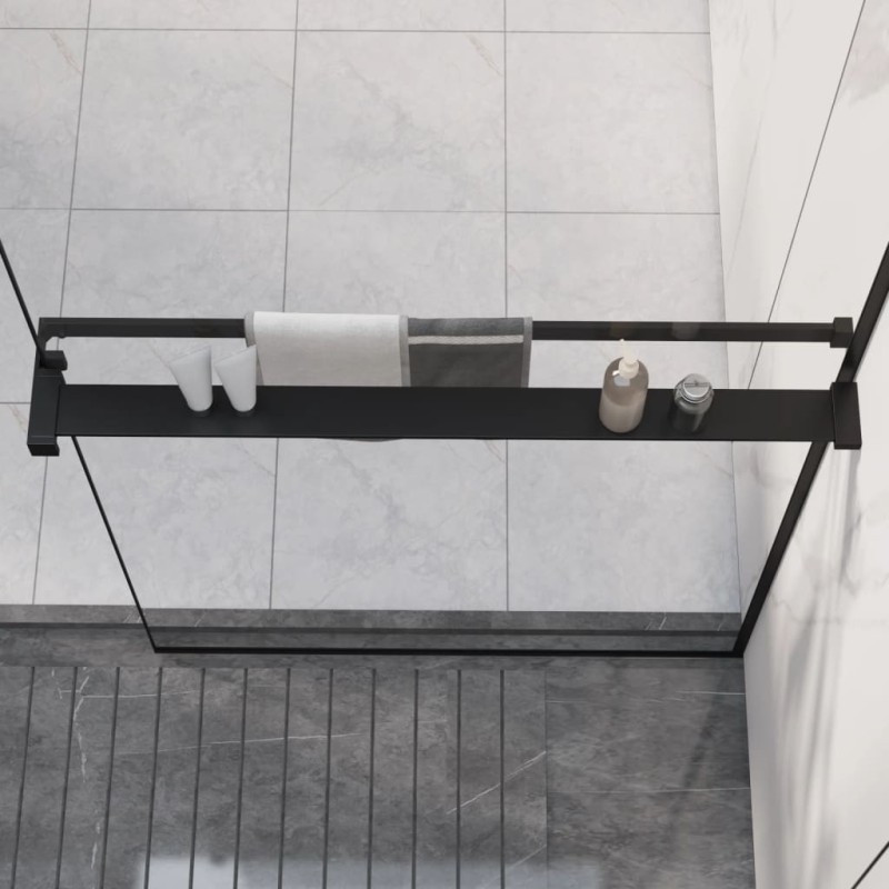 vidaXL Duschablage für Begehbare Dusche Schwarz 80 cm Aluminium vidaXL Duschablage für Begehbare Dusche Schwarz 80 cm Aluminium