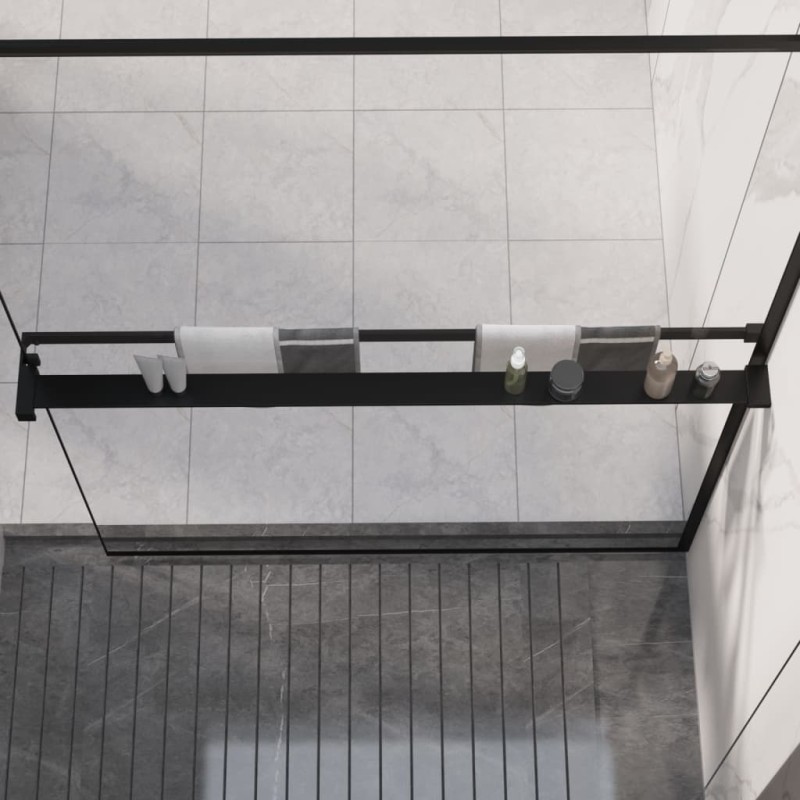 vidaXL Duschablage für Begehbare Dusche Schwarz 115 cm Aluminium vidaXL Duschablage für Begehbare Dusche Schwarz 115 cm Aluminium