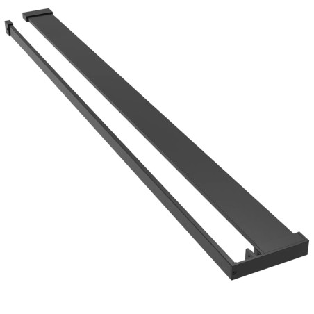 vidaXL Duschablage für Begehbare Dusche Schwarz 115 cm Aluminium