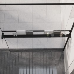 vidaXL Duschablage für Begehbare Dusche Schwarz 118 cm Aluminium