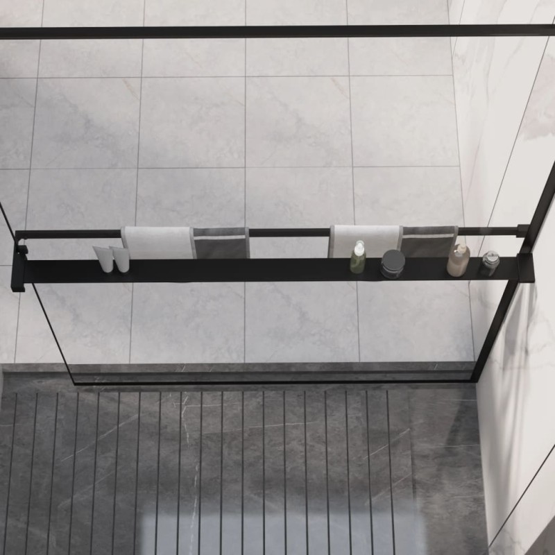vidaXL Duschablage für Begehbare Dusche Schwarz 118 cm Aluminium vidaXL Duschablage für Begehbare Dusche Schwarz 118 cm Aluminium