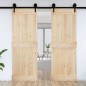 vidaXL Tür 80x210 cm Massivholz Kiefer vidaXL Tür 80x210 cm Massivholz Kiefer