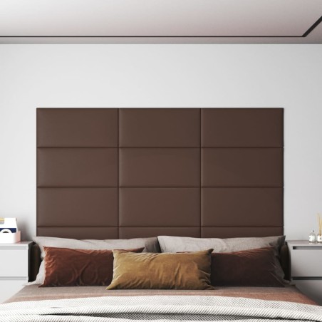 Wandpaneele 12 Stk. Braun 60x30 cm Kunstleder 2,16 m²
