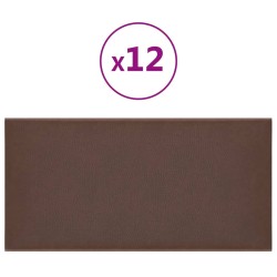 Wandpaneele 12 Stk. Braun 60x30 cm Kunstleder 2,16 m²