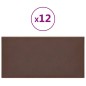 Wandpaneele 12 Stk. Braun 60x30 cm Kunstleder 2,16 m² Wandpaneele 12 Stk. Braun 60x30 cm Kunstleder 2,16 m²