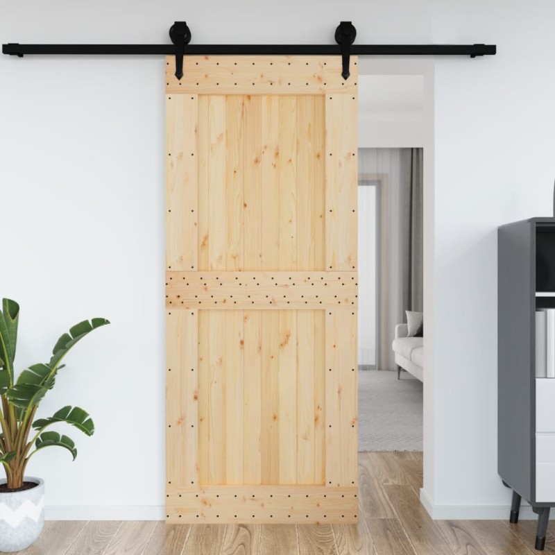 vidaXL Tür 95x210 cm Massivholz Kiefer vidaXL Tür 95x210 cm Massivholz Kiefer