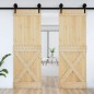 vidaXL Tür 80x210 cm Massivholz Kiefer vidaXL Tür 80x210 cm Massivholz Kiefer