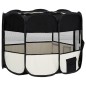 vidaXL Faltbarer Welpenlaufstall mit Tragetasche Schwarz 90x90x58 cm vidaXL Faltbarer Welpenlaufstall mit Tragetasche Schwarz 90x90x58 cm