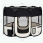 vidaXL Faltbarer Welpenlaufstall mit Tragetasche Schwarz 90x90x58 cm vidaXL Faltbarer Welpenlaufstall mit Tragetasche Schwarz 90x90x58 cm