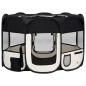 vidaXL Faltbarer Welpenlaufstall mit Tragetasche Schwarz 110x110x58 cm vidaXL Faltbarer Welpenlaufstall mit Tragetasche Schwarz 110x110x58 cm