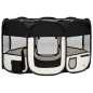 vidaXL Faltbarer Welpenlaufstall mit Tragetasche Schwarz 145x145x61 cm vidaXL Faltbarer Welpenlaufstall mit Tragetasche Schwarz 145x145x61 cm