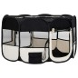 vidaXL Faltbarer Welpenlaufstall mit Tragetasche Schwarz 145x145x61 cm vidaXL Faltbarer Welpenlaufstall mit Tragetasche Schwarz 145x145x61 cm