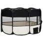 vidaXL Faltbarer Welpenlaufstall mit Tragetasche Schwarz 145x145x61 cm vidaXL Faltbarer Welpenlaufstall mit Tragetasche Schwarz 145x145x61 cm
