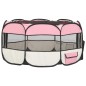 vidaXL Faltbarer Welpenlaufstall mit Tragetasche Rosa 145x145x61 cm vidaXL Faltbarer Welpenlaufstall mit Tragetasche Rosa 145x145x61 cm
