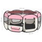 vidaXL Faltbarer Welpenlaufstall mit Tragetasche Rosa 145x145x61 cm vidaXL Faltbarer Welpenlaufstall mit Tragetasche Rosa 145x145x61 cm