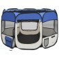 vidaXL Faltbarer Welpenlaufstall mit Tragetasche Blau 90x90x58 cm vidaXL Faltbarer Welpenlaufstall mit Tragetasche Blau 90x90x58 cm