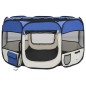 vidaXL Faltbarer Welpenlaufstall mit Tragetasche Blau 110x110x58 cm vidaXL Faltbarer Welpenlaufstall mit Tragetasche Blau 110x110x58 cm