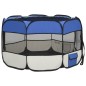 vidaXL Faltbarer Welpenlaufstall mit Tragetasche Blau 110x110x58 cm vidaXL Faltbarer Welpenlaufstall mit Tragetasche Blau 110x110x58 cm