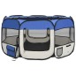 vidaXL Faltbarer Welpenlaufstall mit Tragetasche Blau 125x125x61 cm vidaXL Faltbarer Welpenlaufstall mit Tragetasche Blau 125x125x61 cm