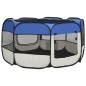 vidaXL Faltbarer Welpenlaufstall mit Tragetasche Blau 125x125x61 cm vidaXL Faltbarer Welpenlaufstall mit Tragetasche Blau 125x125x61 cm