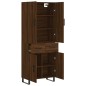 Highboard Braun Eichen-Optik 69,5x34x180 cm Holzwerkstoff Highboard Braun Eichen-Optik 69,5x34x180 cm Holzwerkstoff
