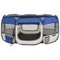 vidaXL Faltbarer Welpenlaufstall mit Tragetasche Blau 145x145x61 cm vidaXL Faltbarer Welpenlaufstall mit Tragetasche Blau 145x145x61 cm