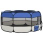 vidaXL Faltbarer Welpenlaufstall mit Tragetasche Blau 145x145x61 cm vidaXL Faltbarer Welpenlaufstall mit Tragetasche Blau 145x145x61 cm