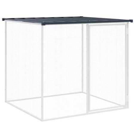 vidaXL Hühnerkäfig mit Dach Anthrazit 103x98x90 cm Verzinkter Stahl