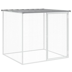 vidaXL Hühnerkäfig mit Dach Hellgrau 103x98x90 cm Verzinkter Stahl