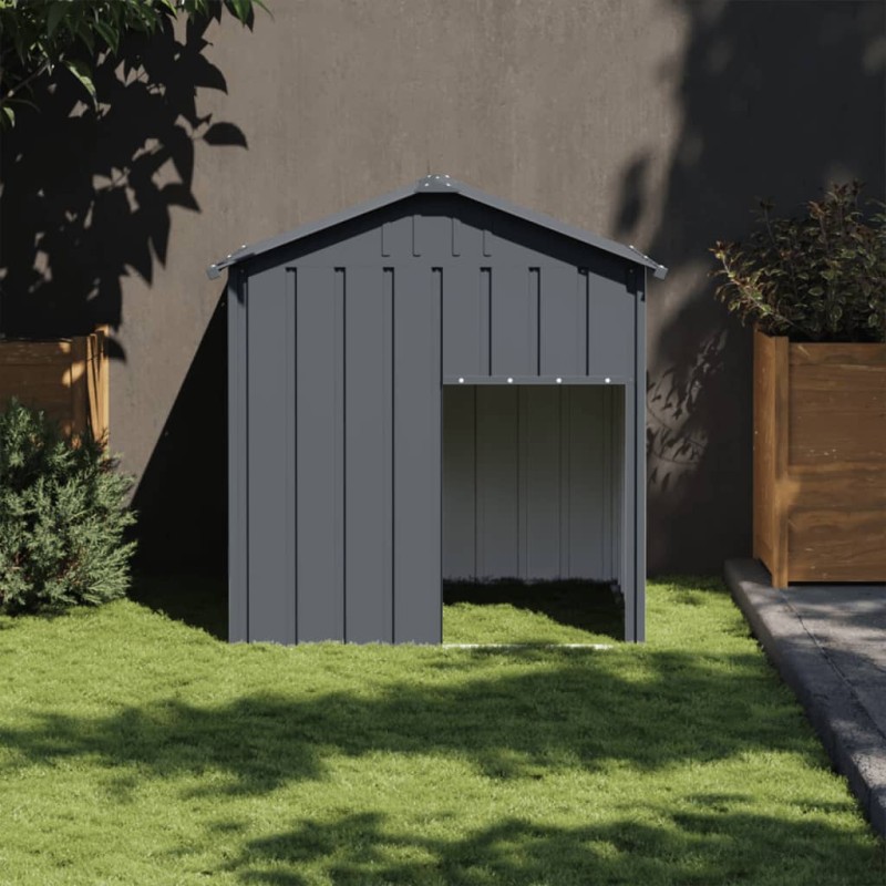 vidaXL Hundehütte mit Dach Anthrazit 117x103x123 cm Verzinkter Stahl vidaXL Hundehütte mit Dach Anthrazit 117x103x123 cm Verzinkter Stahl